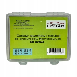 ZESTAW ŁĄCZNIKÓW I REDUKCJI DO PRZEWODÓW HAMULCOWYCH 50 sztuk